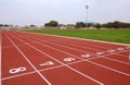 SPORT STADIUM WITH RUNNING TRACKS STRIP Royalty Free Stock Photo