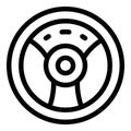 Sport steering wheel icon, outline style