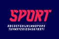 Sport style font design Royalty Free Stock Photo