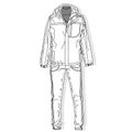 Sport suit. Vector isolated illustration of sport suit monochrome