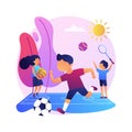 Sport summer camp abstract concept vector illustration. Royalty Free Stock Photo