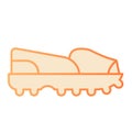 Sport summer sandals flat icon. Summer shoes orange icons in trendy flat style. Footwear gradient style design, designed