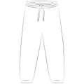Sport sweatpants, wide jogging pants contour lines drawn, sketch drawing Royalty Free Stock Photo