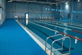 Sport swimming pool interior, nobody Royalty Free Stock Photo