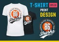 Sportswear t-shirt with print for basketball team