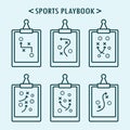 Sport tactical board design icon flat vector isolated illustration