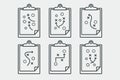 set of sport tactical board icons design flat illustration template