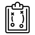 Sport tactical board icon, outline style