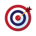 Sport target shooting flat style icon