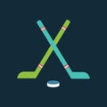 Sport team hockey badge vector illustration isolated team emblem symbol design sign icon label tournament competition