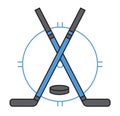 Sport team hockey badge vector.