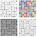 100 sport team icons set vector variant Royalty Free Stock Photo