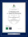 Sport theme certificate of participation template Royalty Free Stock Photo