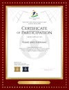 Sport theme certificate of participation template Royalty Free Stock Photo