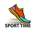 Sport time motivational colorful banner Royalty Free Stock Photo