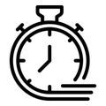 Sport timer icon, outline style Royalty Free Stock Photo
