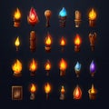 sport torch fire game ai generated