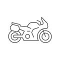 Sport touring motorcycle line outline icon