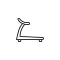 Sport treadmill line icon