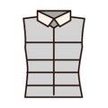 Sport vest mens clothing line and fill icon