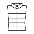 Sport vest mens clothing line icon white background