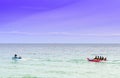 Sport water banana boat Royalty Free Stock Photo