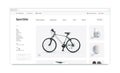 Sport webstore site template mock up isolated,