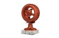 Sport Wheel Bronze Trophy with Marble Base