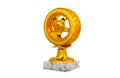 Sport Wheel Gold Trophy with Marble Base