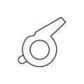 Sport whistle line outline icon