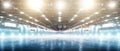 Sport. Winter rink in the spotlights. Empty winter background and empty ice rink with ice and lights Royalty Free Stock Photo