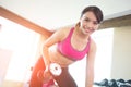 Sport woman with dumbbell Royalty Free Stock Photo