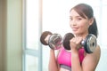 Sport woman with dumbbell Royalty Free Stock Photo