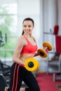 Sport woman exercising gym, fitness center Royalty Free Stock Photo