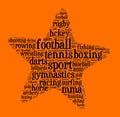 Sport word cloud concept Royalty Free Stock Photo