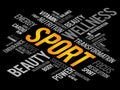 SPORT word cloud concept background Royalty Free Stock Photo