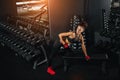 Attractive fitness sports girl in gym Royalty Free Stock Photo