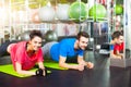 Sport - young fitness couple, crossfit training Royalty Free Stock Photo