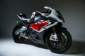 Sportbike bmw s1000rr on smooth background