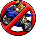 sportbike racer riding fast vector illustration design