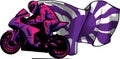 sportbike racer riding fast vector illustration design