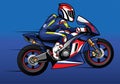 Sportbike racer Royalty Free Stock Photo