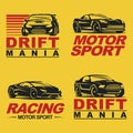 Sportcar set retro