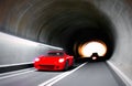 sportcar in tunnel. AI generated