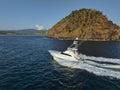 Sportfishing boat in Costa Rica on a sunny day in summer