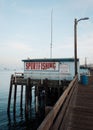 Sportfishing sign at Harford Pier, in Port San Luis, near San Luis Obispo, California