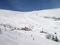 A landscape with skiing slopes in Ladis area