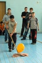 Sporting events at the school of the Kaluga region in Russia.