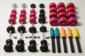 Sporting Goods on White Background. Dumbbells, Gloves, and More for a Fit, Active Lifestyle