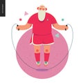 Sporting Santa - rope jumping